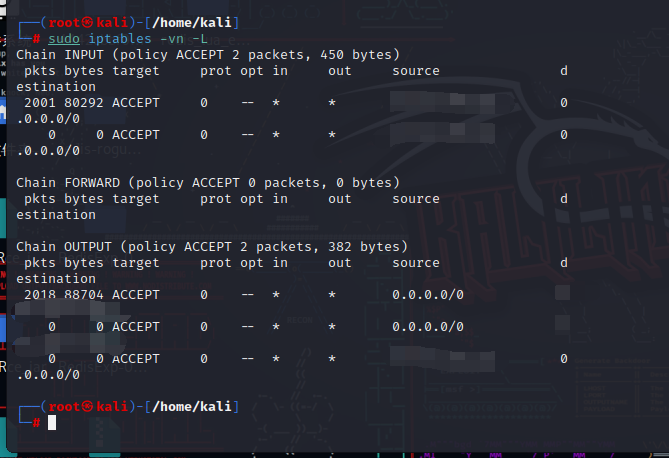 通过iptables监控的流量
